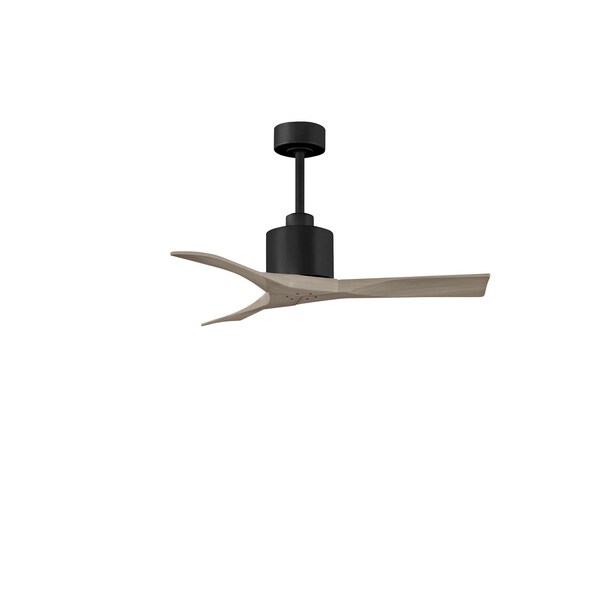 Nan 42in Ceiling Fan In Matte Black And Gray Ash Blades